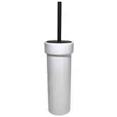 Toilet Brush Floor - White Porcelain - Matte Black