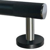 Knurled 12" Safety Bar (ADA) - Matte Black with Chrome