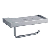 Paper Holder with Shelf - Chrome
