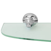 Coco Single Glass Shelf Chrome - Box 1 of 2