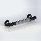 Draft Knurled 12" Safety Bar (ADA) - Matte Black with Chrome