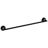 Draft Single Towel Bar - Matte Black with Chrome