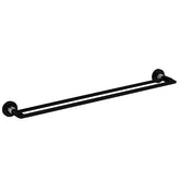 Draft Extended Double Towel Bar - Matte Black with Chrome