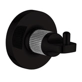 Draft Robe Hook - Matte Black with Chrome
