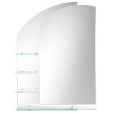 Heather Double Layer Mirror, 4 Shelves Left Hand Orientation