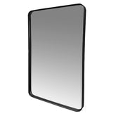 Oval Mirror with Matte Black Frame
