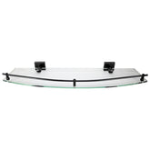 Hero Single Glass Shelf - Matte Black