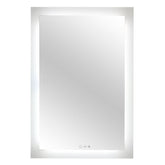 24"W c 36"H - LED 2835, 12W/m CRI>80, 3000+6000K, Regular Glass Mirror, with Dimmable 3 Button touch sensor and 30 x 40cm antifog mat