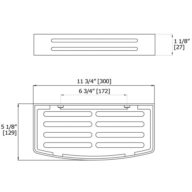 Shower Caddy - Rectangular - Brushed Stainless