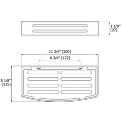 Shower Caddy - Rectangular - Brushed Stainless