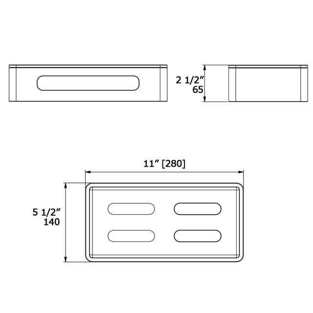 Rectangular Shower Caddy Chrome