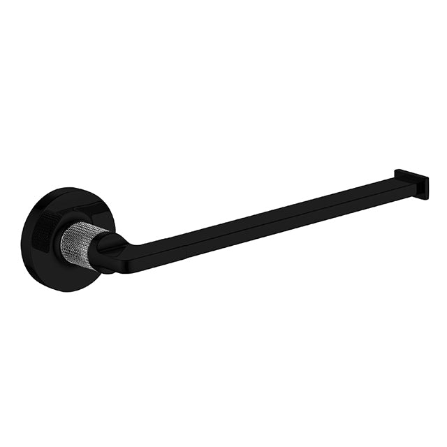 Draft Hand Towel Bar (right hand) - Matte Black with Chrome