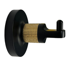 Draft Robe Hook - Matte Black with Brushed Gold