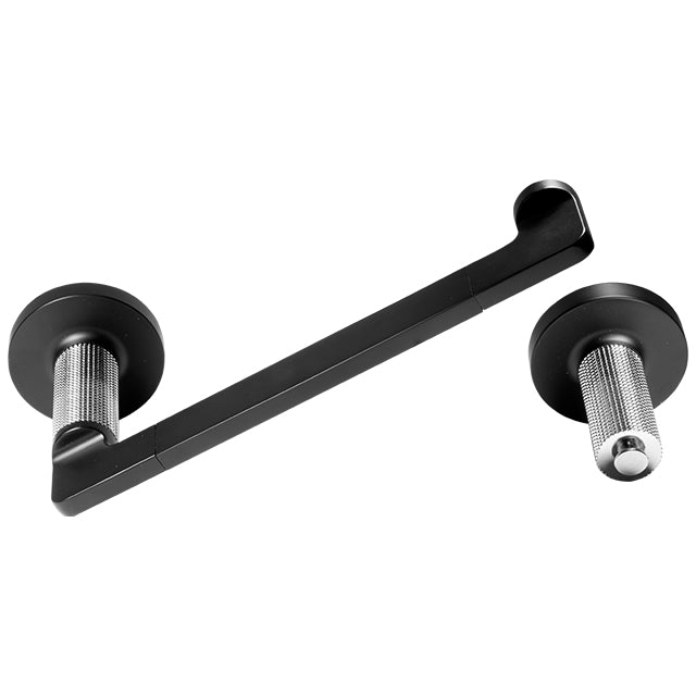 Draft Pivot Paper Holder - Matte Black with Chrome