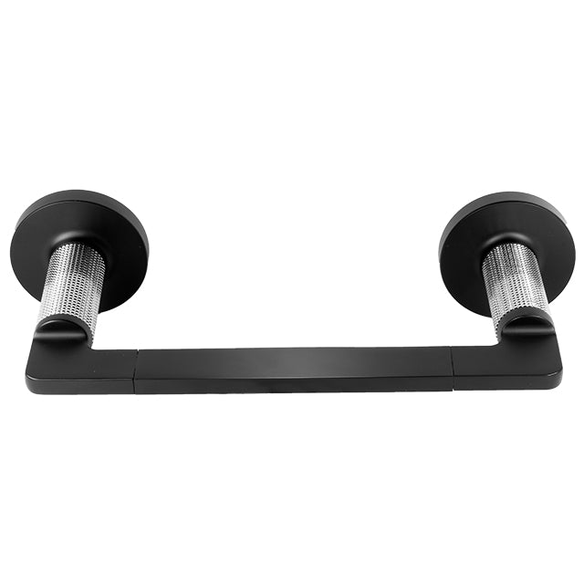 Draft Pivot Paper Holder - Matte Black with Chrome