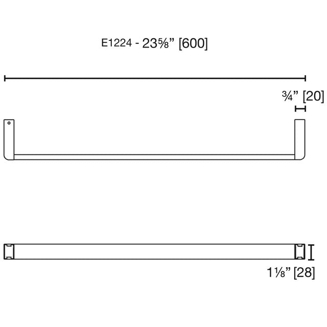 Eaton Single Towel Bar - Chrome